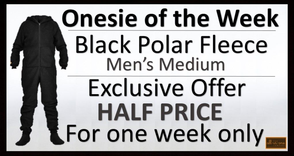 Onesie of the Week - Black Polar Fleece