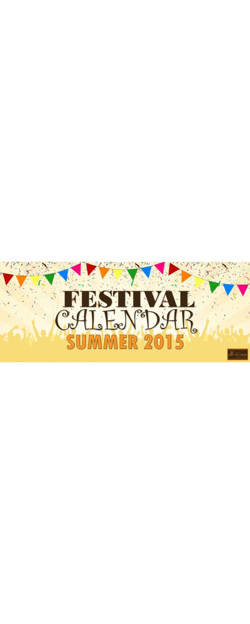 Onesie Festival Calendar - Summer 2015