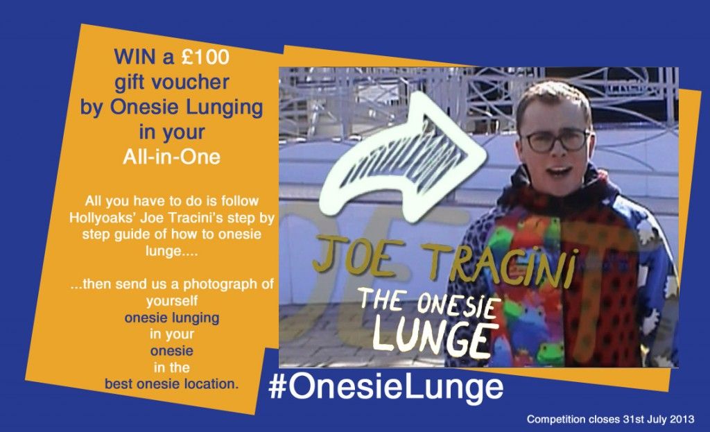 Onesie lunge like Joe Tracini in your all-in-one to win a £100 gift voucher