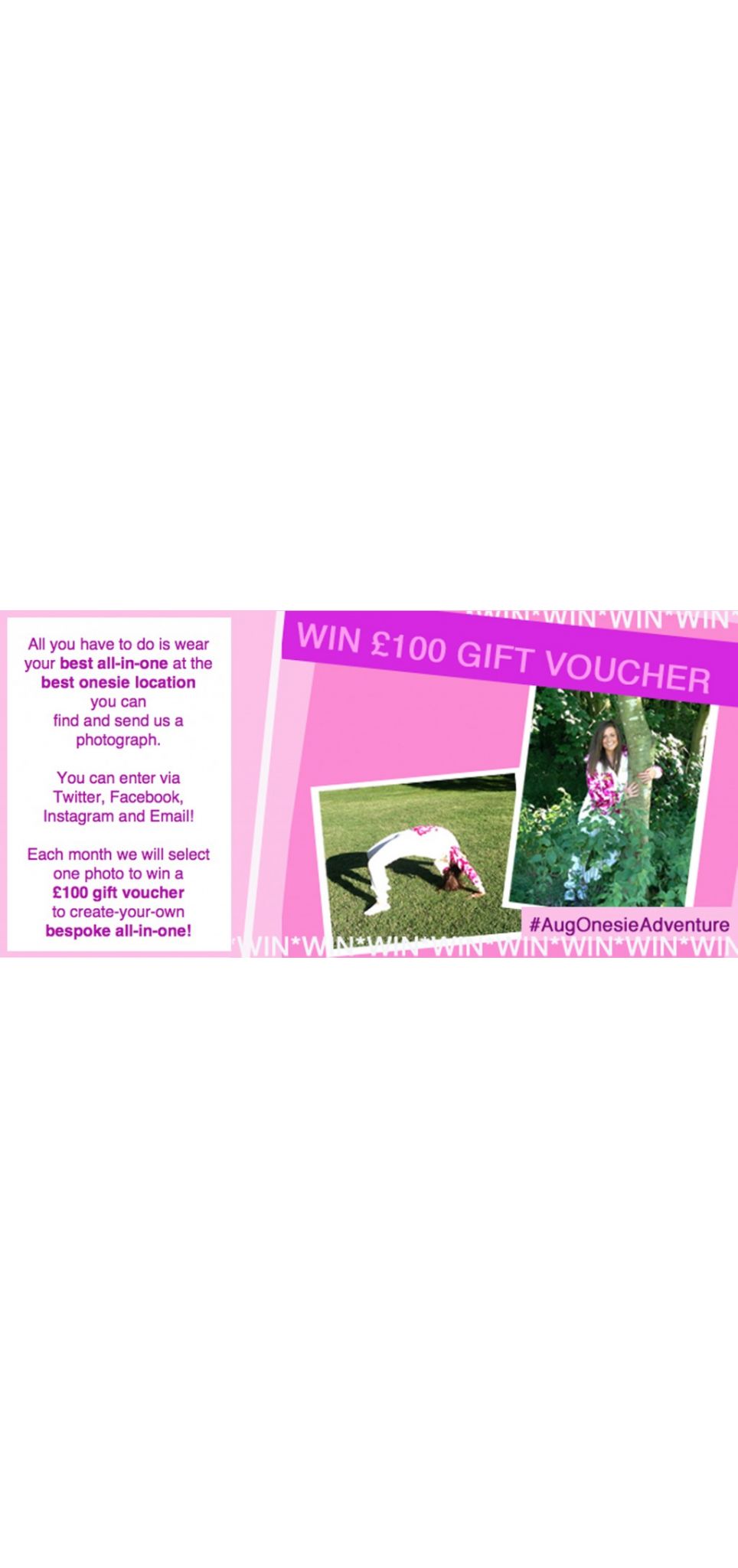 Win £100 gift voucher with your onesie adventure photograph