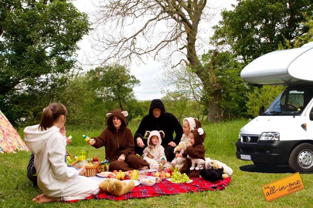 Camping, caravanning, picnic time in your onesie