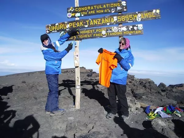 Dame Evelyn Glennie reaches the summit of Kilimanjaro