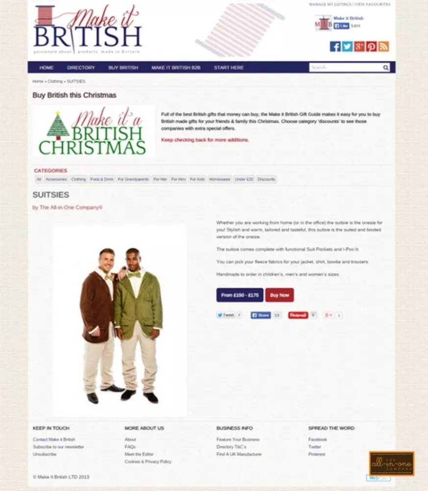 Onesie Suit up this Christmas
