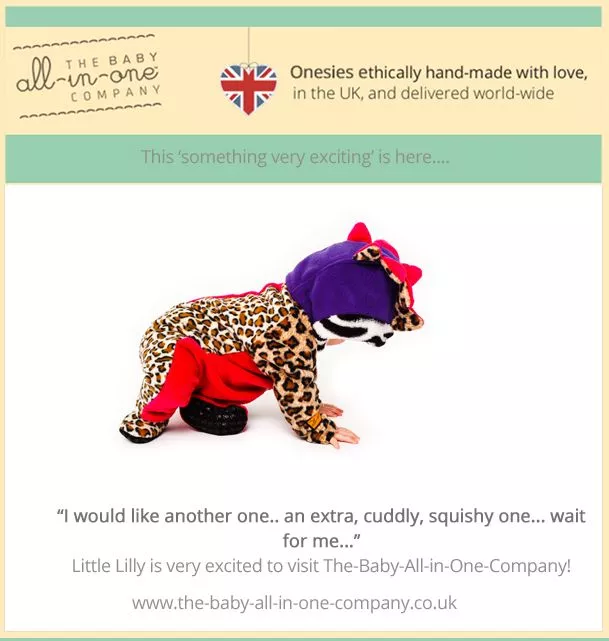 Onesie Announcement: Brand New Baby Website