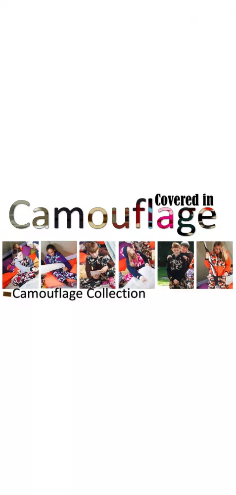 Onesie Products; Covered in Camo