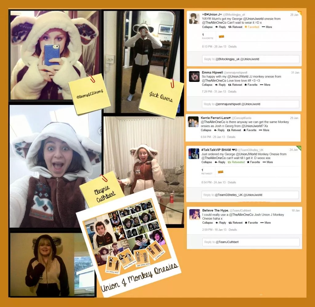 Onesie Review: Customers go tweeting Union J-zy about their Monkey Onesies