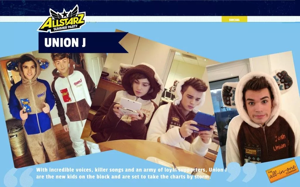 The All Starz Party - Who's going to go Union J'zie this weekend in their onesie?