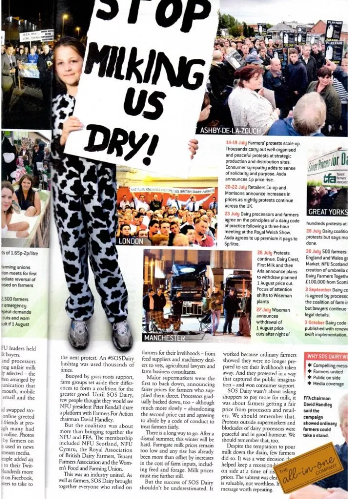 The All-in-One Company's cow onesie helps protest