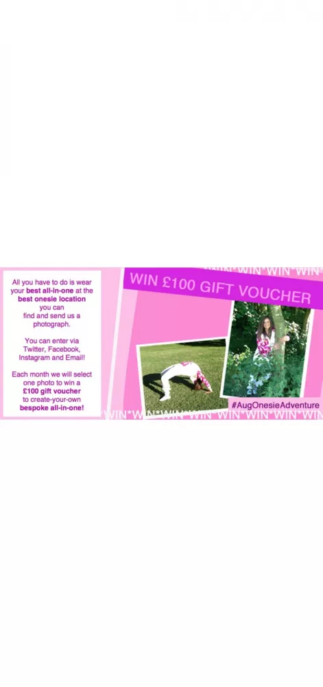 Win a £100 Gift Voucher with our August Onesie Adventure Competition
