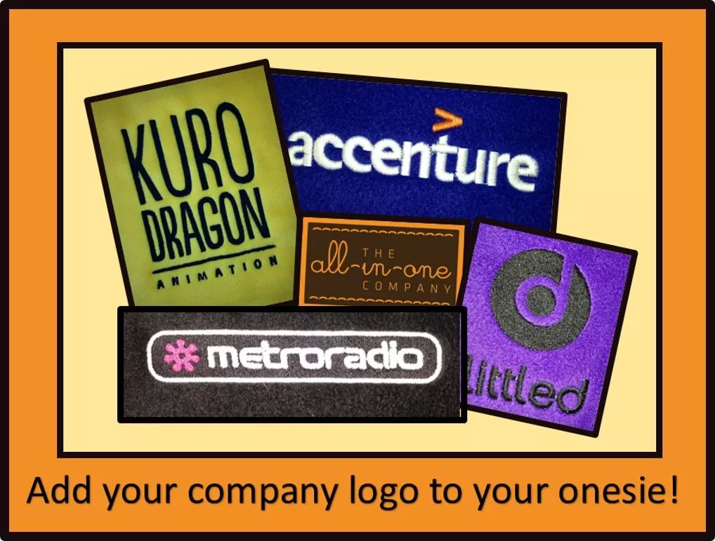 Onesie Embroidery; Company Logos