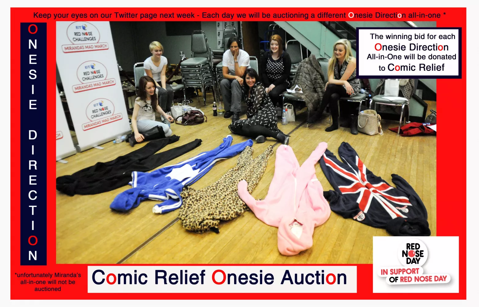 Onesie Direction - Comic Relief Onesie Auction