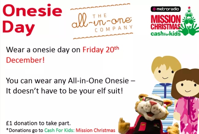 Onesie Day Friday: Cash for Kids