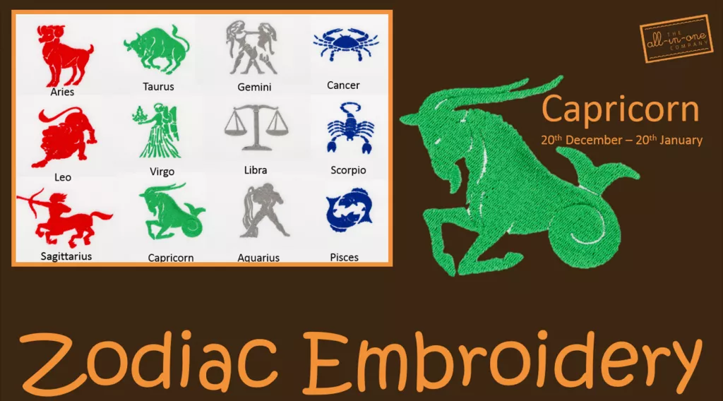 Onesie Embroidery: Zodiac Astrology