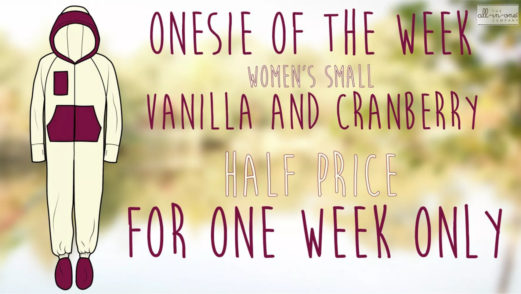 Onesie of the Week - Vanilla and Cranberry