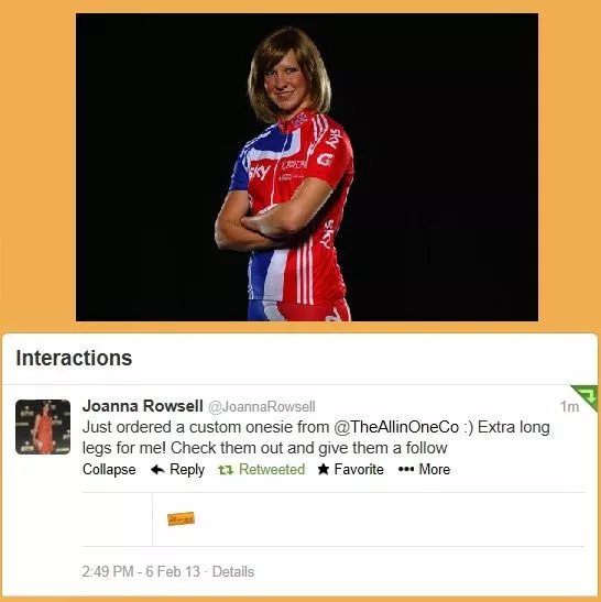 Joanna Rowsell -  Welcome to our Olympic Family