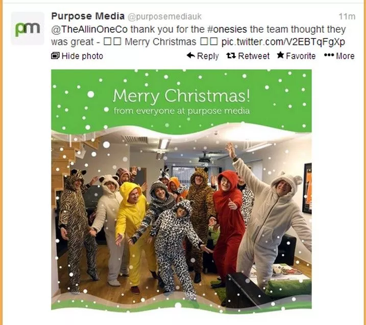Onesie Friends: A Very Merry Christmas From Purpose Media!