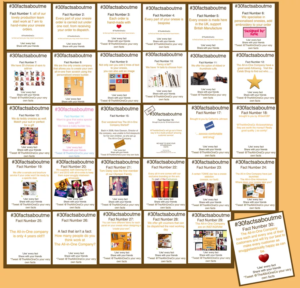 Onesie Facts: #30FactsAboutMe