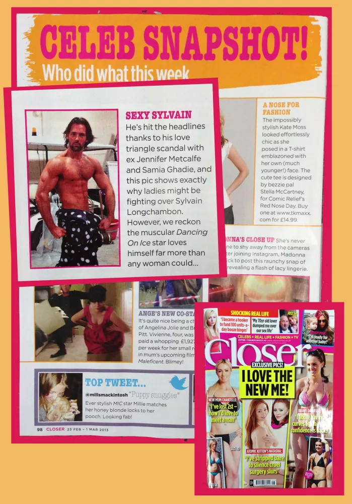 Phooooahhh Sylvain Longchambon Gorge Onesie Pic makes it to Closer Magazine