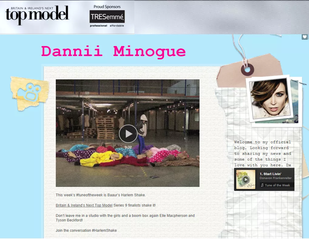 Dannii Minogue and the Britain and Ireland Next Top Model girls do the Harlem Shake - in our All-in-Ones!!!