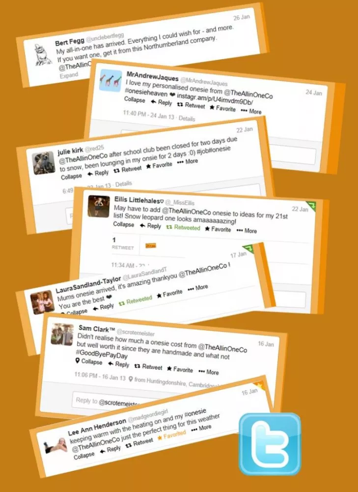 Onesie Reviews - Twitter