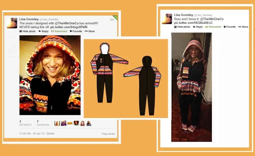 Celeb Shop Updates: Lisa Gormley, welcome to our onesie celeb family