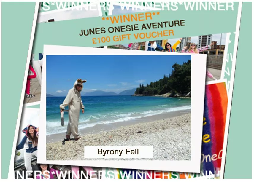 ...And the winner of this months Onesie Adventure Competition is...