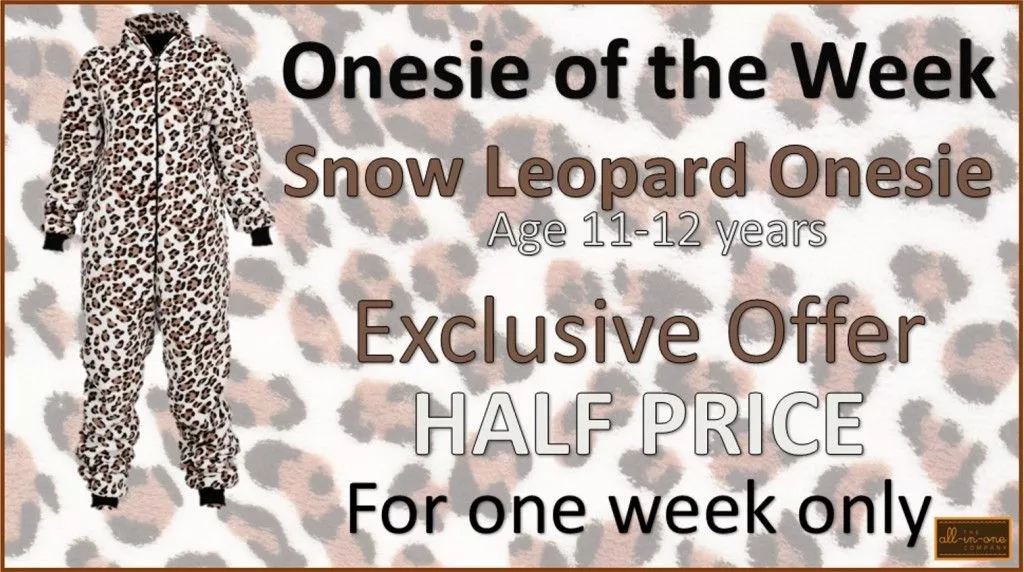 Onesie of the Week - Snow Leopard