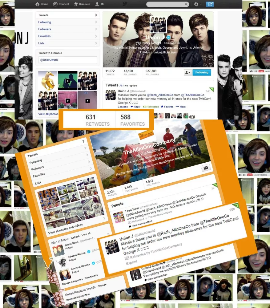 Union J design their latest monkey onesies