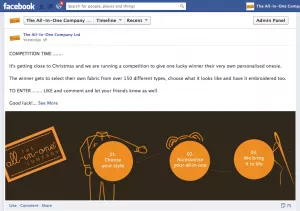Onesie Competition .... On Facebook... Get yourself there!!