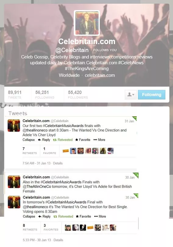 The All-in-One Company - Sponsors of the CeleBritain Music Awards