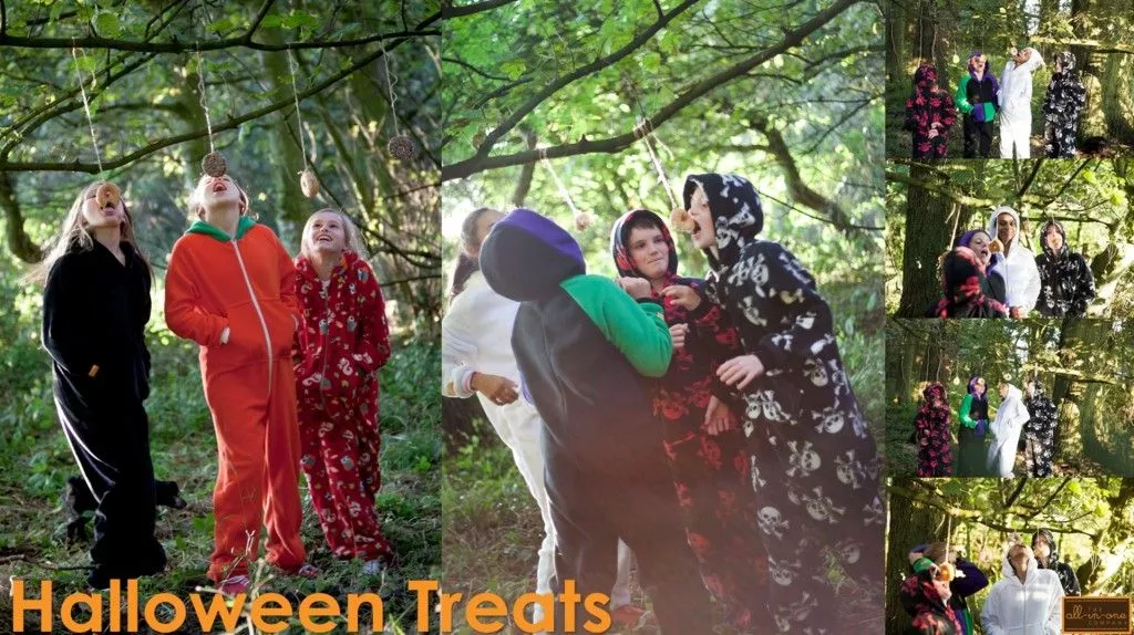 Onesie Apple Bobbing and Dangling Doughnuts