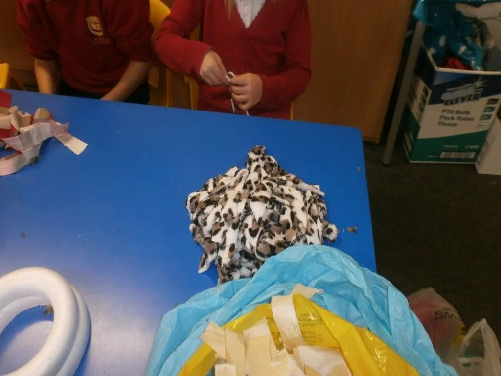 Onesie Christmas Rag Wreaths