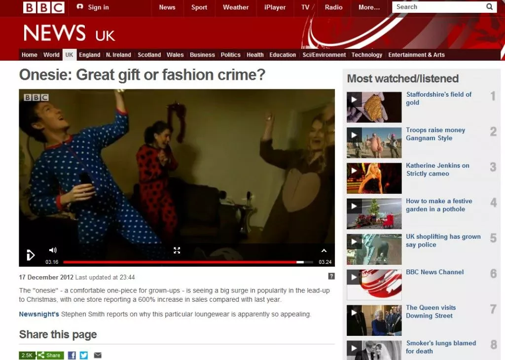 BBC News: Great Gift or Fashion Crime?