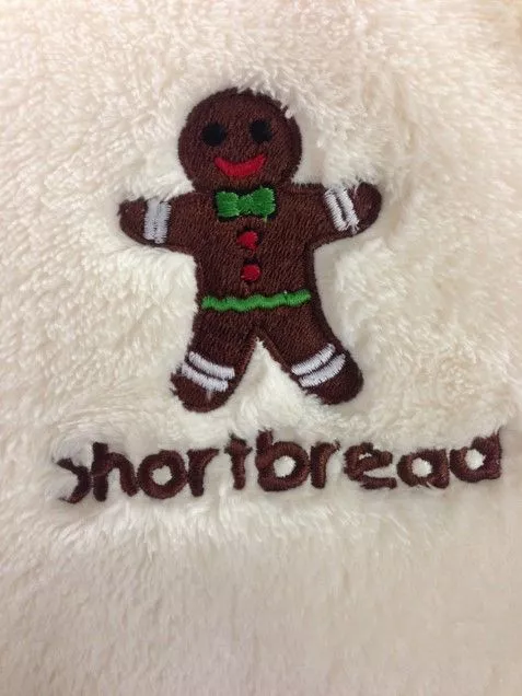 Onesie Embroidery: Gingerbread Delight