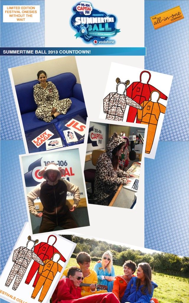 The All-in-One Company Onesies at Capital FM's Summertime Ball 2013