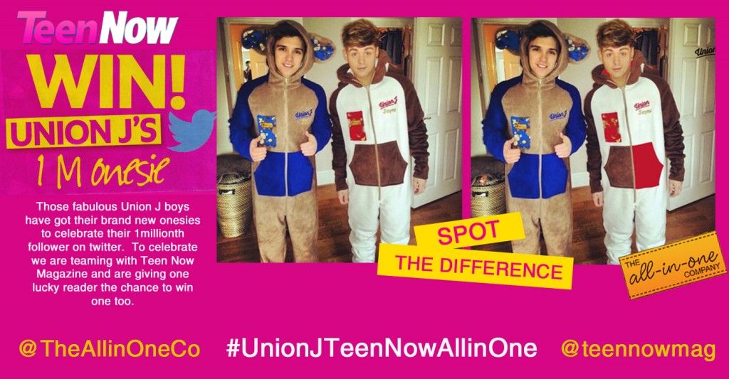 Win a Onesie! Win your favourite Union J All-in-One 