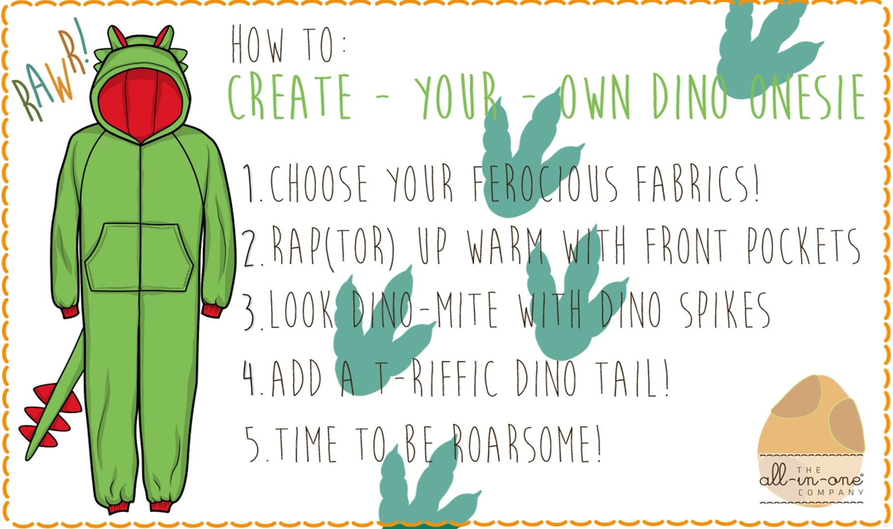 How to: Create-your -Own Dino Onesie