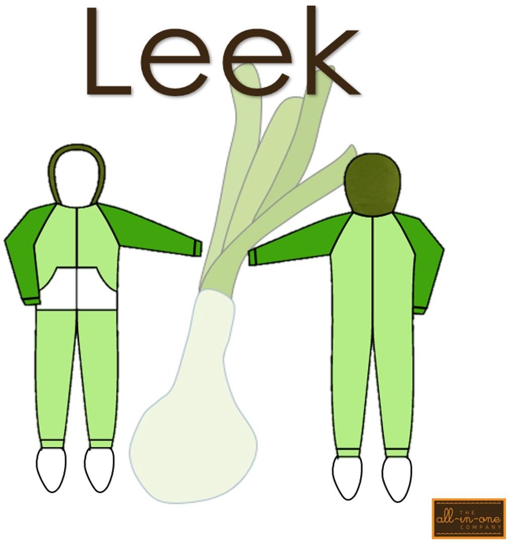Leek Onesie by The All-in-One Company