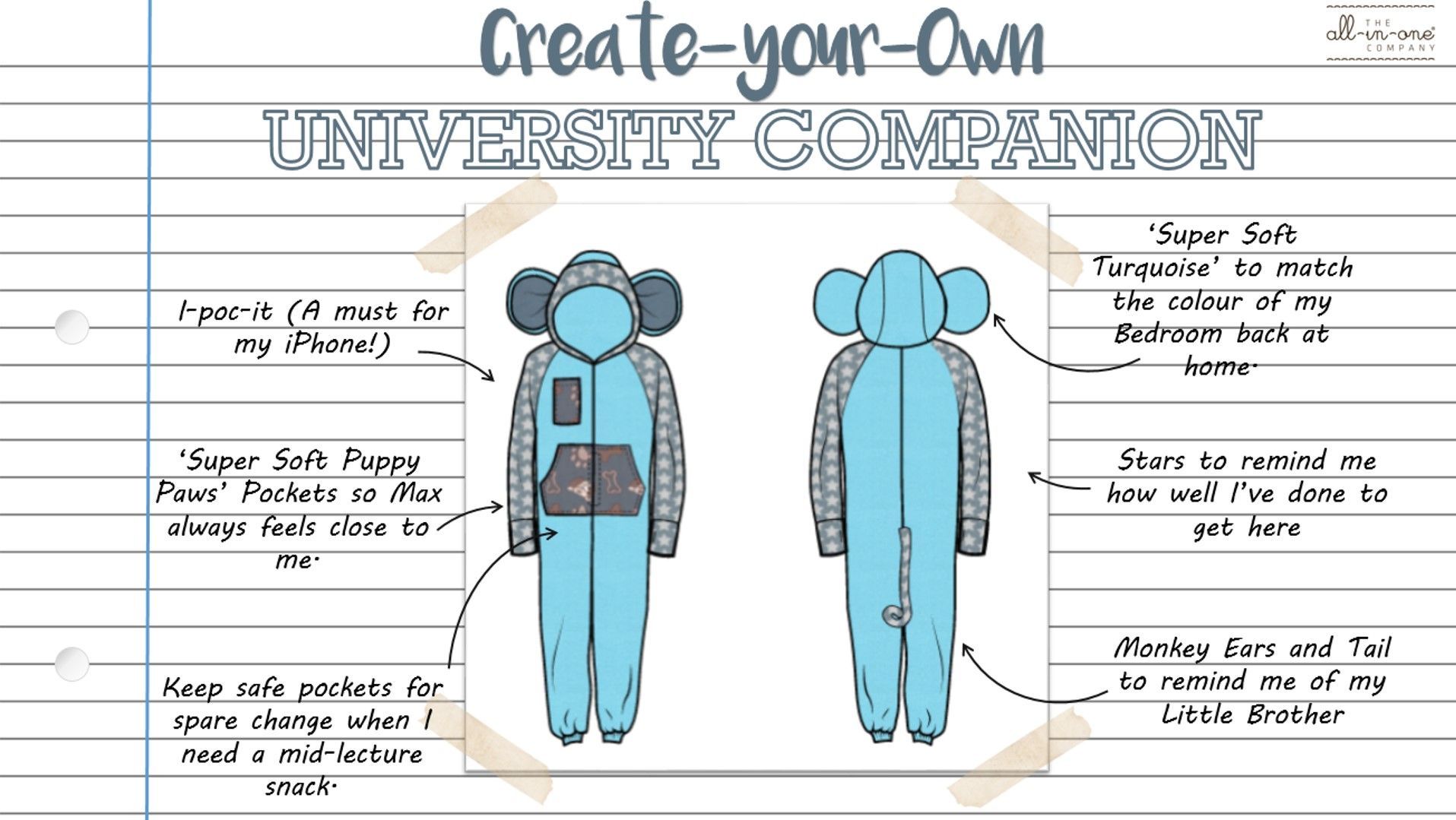 University Comapnion Onesie The All in One Company