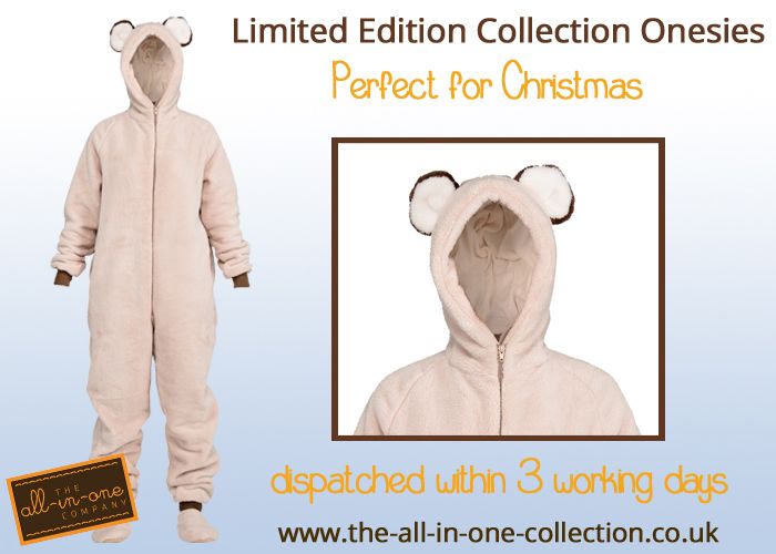 The All-in-One Company - Collection Onesie of the Day - Fluffy Bear Cub with Choccy Heaven Inner Ears