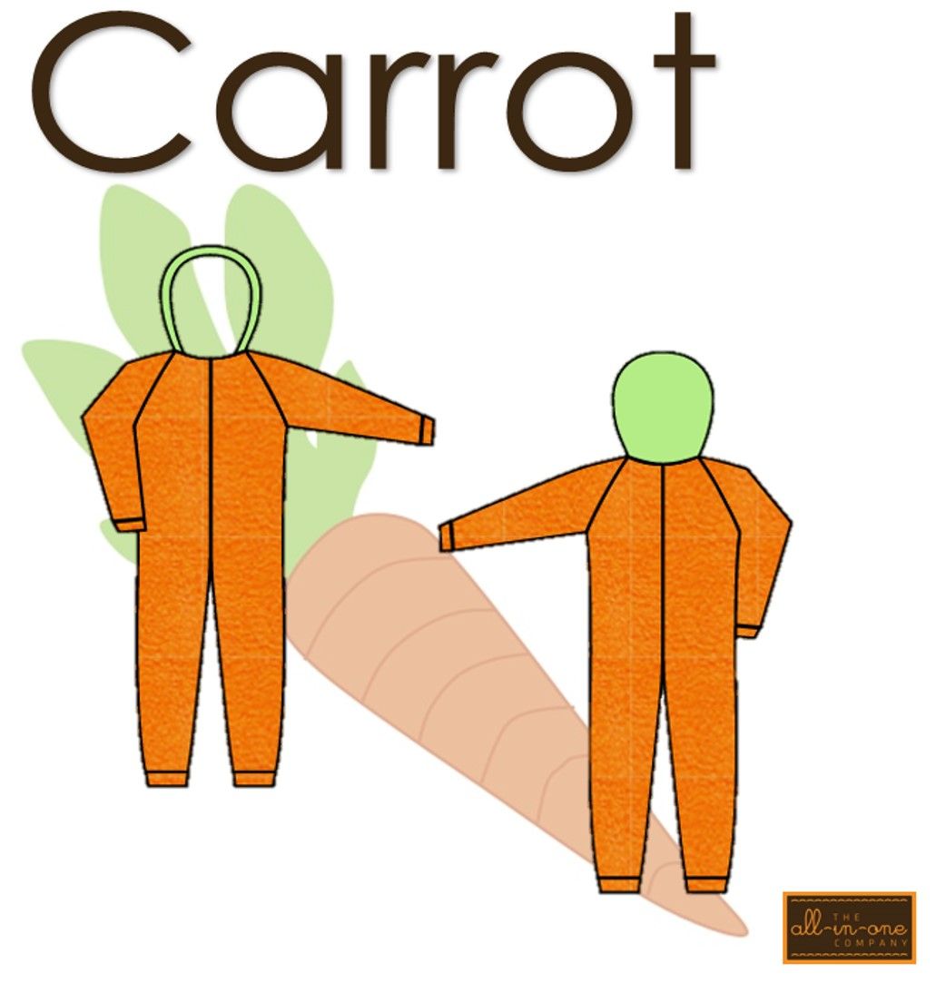 Carrot Onesie by The All-in-One Company