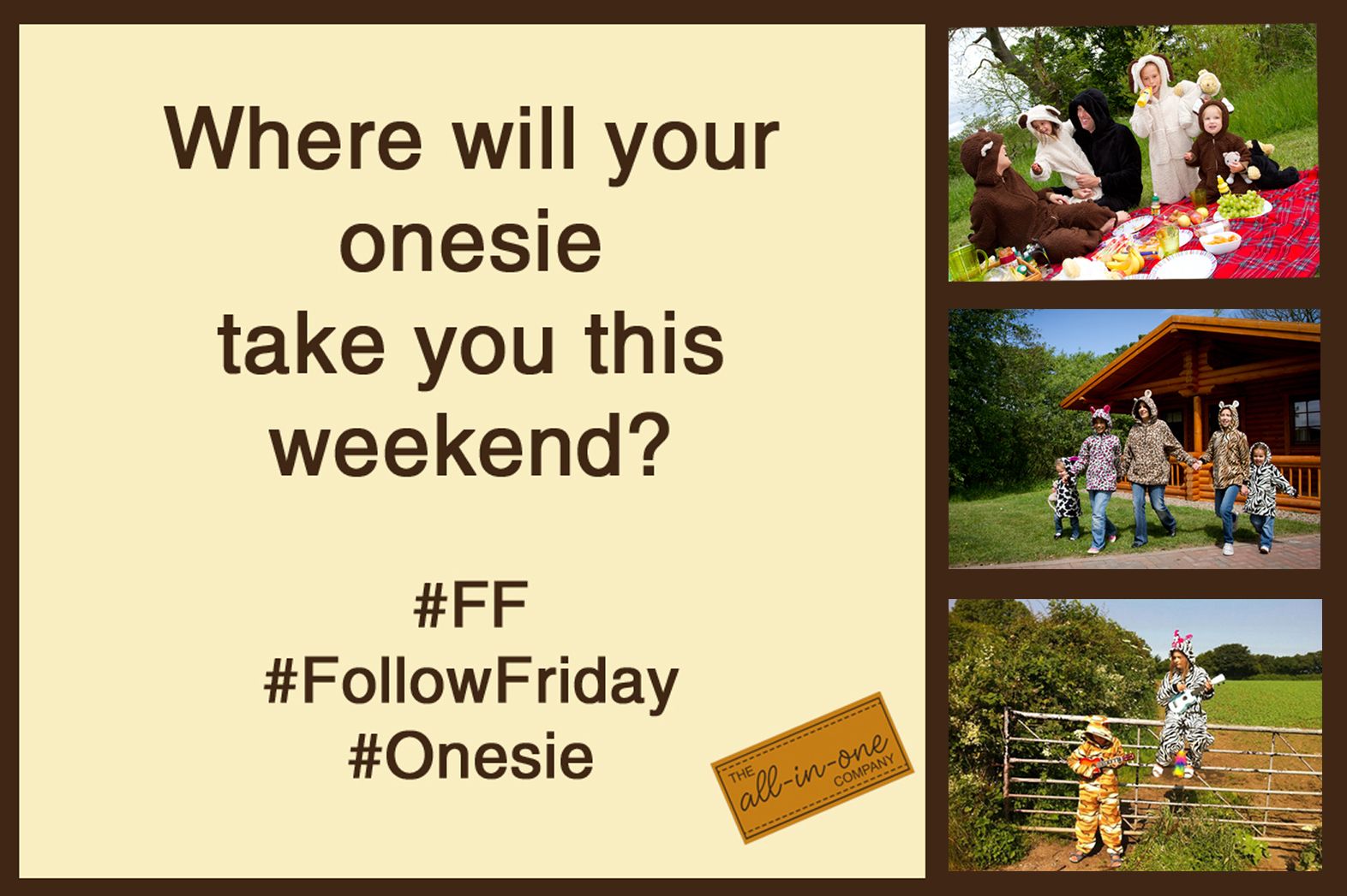 Camping, Caravanning, Family Days Out -  Where will your onesie take you this weekend?