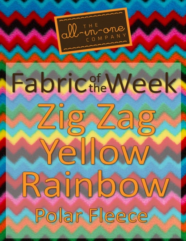 Fabric of the Week - Zig Zag Yellow Rainbow