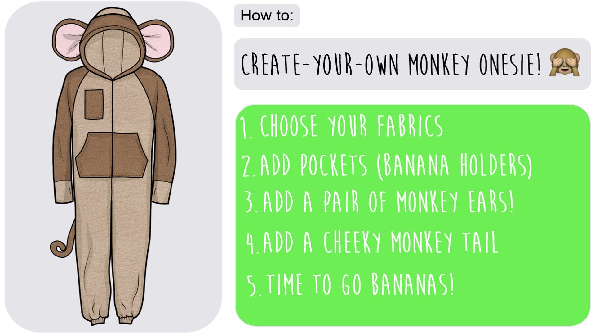 How to: Create-your-Own Monkey Emoji Onesie