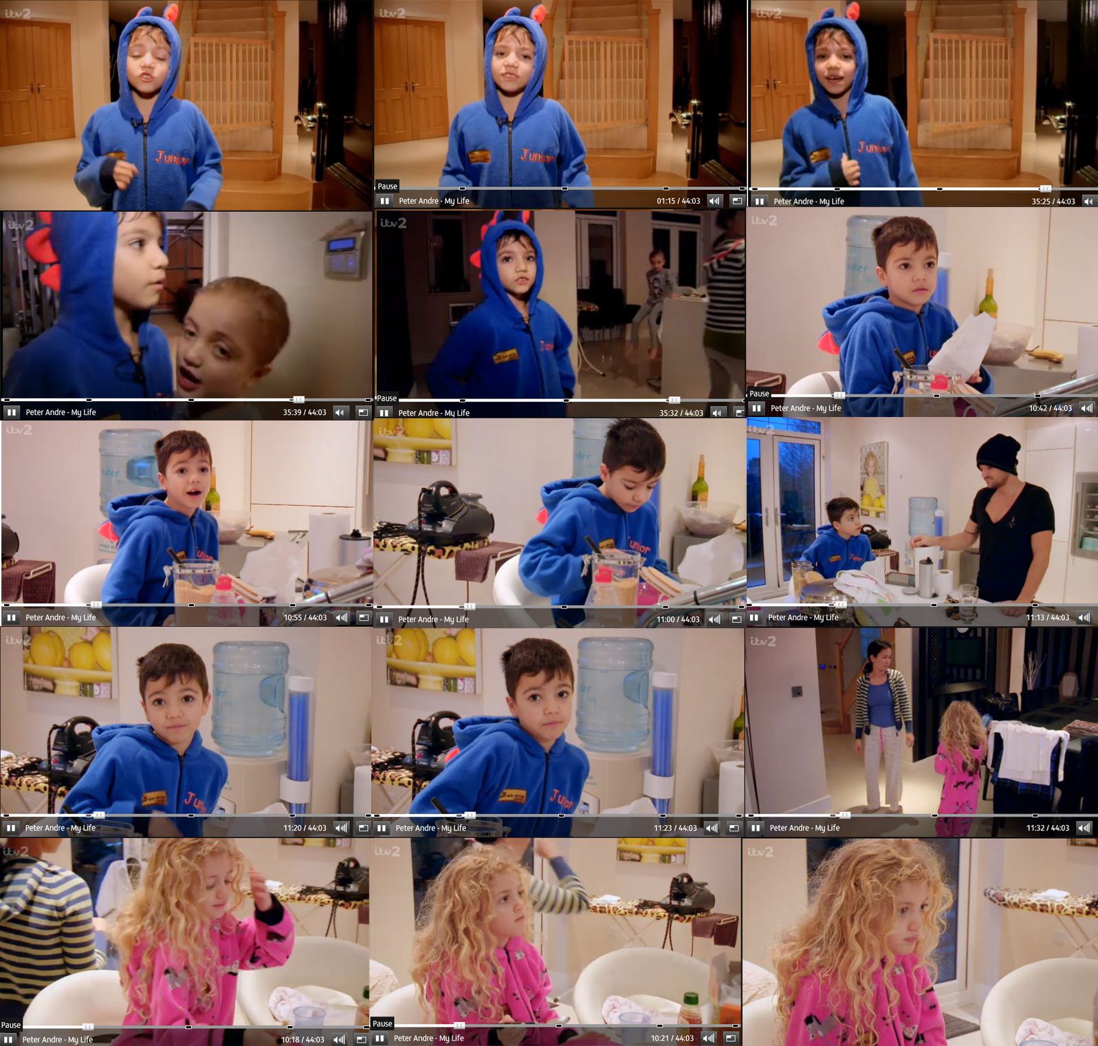 Junior and Princess in their Onesies in Peter Andre - My life 