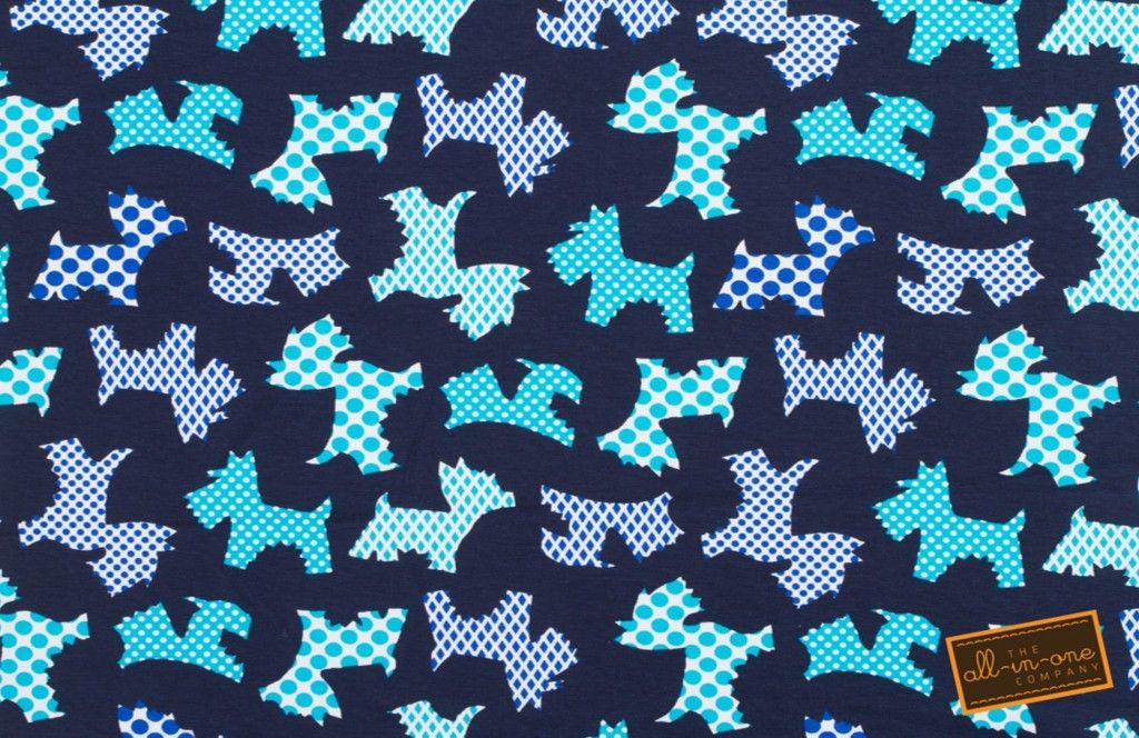 Fabric of the Week - Scotties-Blue Cotton 