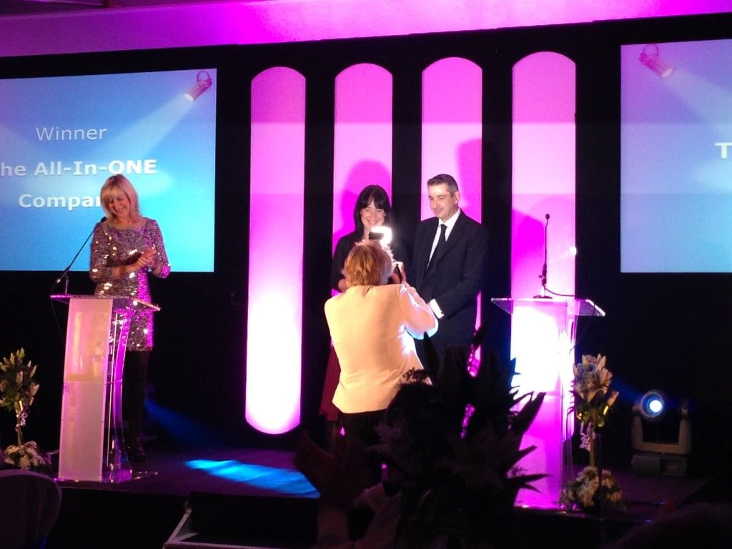 The All-in-One Company - Northumberland Business Training Award Winners Kate being presented with award